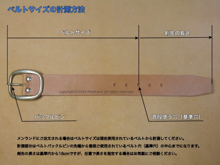 ベルトサイズ計測方法